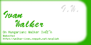 ivan walker business card